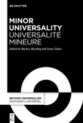 Cover: Minor Universality / Universalit&eacute; mineure - De Gruyter
