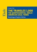 Cover: The Translex 1,000 - The Quintessential Anglo-American Legal Terms - Linde