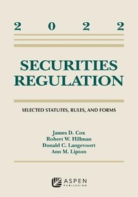 Enlarge image Cover: Securities Regulation - Aspen Publishing