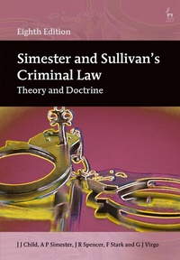 Abbildung von: Simester and Sullivan's Criminal Law - Hart Publishing