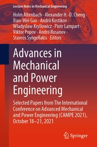 Enlarge image Cover: Advances in Mechanical and Power Engineering - Springer