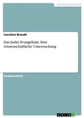 Cover: Das Judas Evangelium. Eine wissenschaftliche Untersuchung - GRIN Verlag