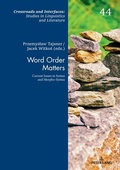 Cover: Word Order Matters - Peter Lang Verlag