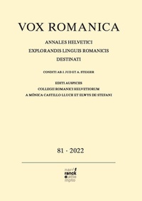 Abbildung von: Vox Romanica 81 (2022) - Narr Francke Attempto