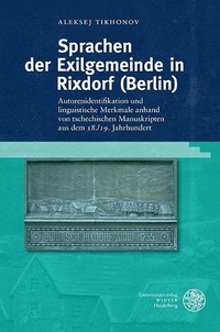 Enlarge image Cover: Sprachen der Exilgemeinde in Rixdorf (Berlin) - Universitätsverlag Winter