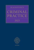 Bild: Blackstone's Criminal Practice 2023 - Oxford University Press