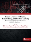 Cover: Recent Advances in Material, Manufacturing, and Machine Learning - CRC Press