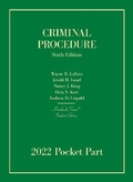 Cover: Criminal Procedure, Student Edition, 2022 Pocket Part - West Academic Press