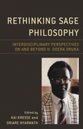 Cover: Rethinking Sage Philosophy - Lexington Books