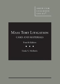 Abbildung von: Mass Tort Litigation - West Academic Press