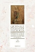 Cover: Giornale Italiano Di Filologia 74 (2022) - Brepols N.V.