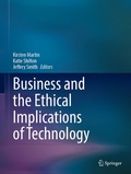 Cover: Business and the Ethical Implications of Technology - Springer
