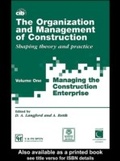 Cover: The Organization and Management of Construction - Routledge