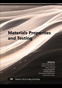 Enlarge image Cover: Materials Properties and Testing - Trans Tech Publications Ltd