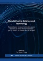 Cover: Manufacturing Science and Technology - Trans Tech Publications Ltd