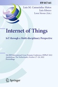 Cover: Internet of Things. IoT through a Multi-disciplinary Perspective - Springer