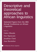 Cover: Descriptive and theoretical approaches to African linguistics - Language Science Press