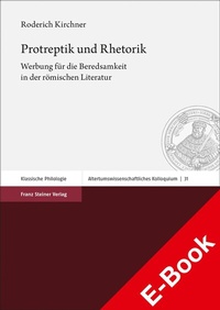 Abbildung von: Protreptik und Rhetorik - Franz Steiner Verlag