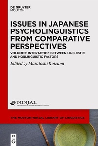 Abbildung von: Issues in Japanese Psycholinguistics from Comparative Perspectives / Interaction Between Linguistic and Nonlinguistic Factors - De Gruyter Mouton