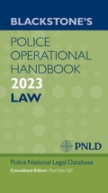 Bild: Blackstone's Police Operational Handbook 2023 - Oxford University Press