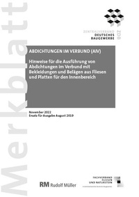 Abbildung von: Merkblatt Abdichtungen im Verbund 2022-11 - Rudolf Müller Verlag