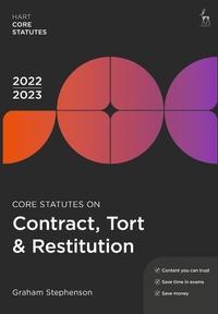 Abbildung von: Core Statutes on Contract, Tort & Restitution 2022-23 - Hart Publishing