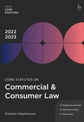 Cover: Core Statutes on Commercial & Consumer Law 2022-23 - Hart Publishing
