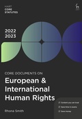 Cover: Core Documents on European & International Human Rights 2022-23 - Hart Publishing