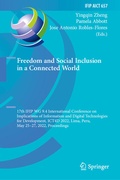 Cover: Freedom and Social Inclusion in a Connected World - Springer