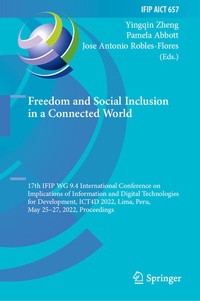 Abbildung von: Freedom and Social Inclusion in a Connected World - Springer