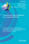 Cover: Freedom and Social Inclusion in a Connected World - Springer