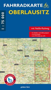 Abbildung von: Fahrradkarte Oberlausitz - grünes herz