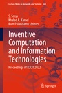 Cover: Inventive Computation and Information Technologies - Springer