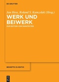 Cover: Werk und Beiwerk - De Gruyter