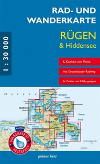 Abbildung von: Rad- und Wanderkarten-Set Rügen & Hiddensee - grünes herz