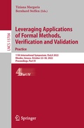 Cover: Leveraging Applications of Formal Methods, Verification and Validation. Practice - Springer