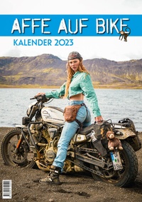 Abbildung von: Foto-Wandkalender Affe auf Bike 2023 im Format DIN A4 - M & R Verlag