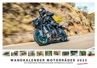 Abbildung von: Foto-Wandkalender Motorräder 2023 A3 quer mit Feiertagen für Deutschland, Östereich und die Schweiz - Mit Platz für Notizen - M & R Verlag