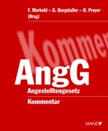 Cover: Kommentar zum Angestelltengesetz AngG - Manz