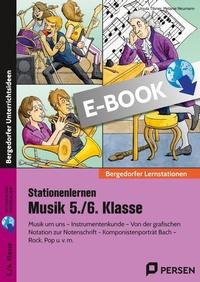 Abbildung von: Stationenlernen Musik 5./6. Klasse - Persen Verlag
