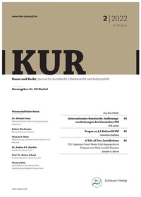 Abbildung von: KUR Kunst und Recht - Schleuen Verlag