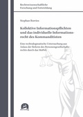 Cover: Kollektive Informationspflichten und das individuelle Informationsrecht des Kommanditisten - utzverlag GmbH