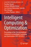 Cover: Intelligent Computing & Optimization - Springer