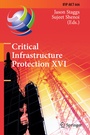 Cover: Critical Infrastructure Protection XVI - Springer