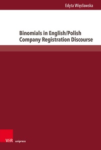 Abbildung von: Binomials in English/Polish Company Registration Discourse - Brill Deutschland