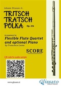Cover: Flute Quartet sheet music score of "Tritsch-Tratsch-Polka" - Glissato Edizioni Musicali