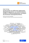 Cover: Strukturanalyse von differential-algebraischen Netzgleichungssystemen aus knotenorientierten Verfahren in Elektroenergiesystemen am Beispiel des Erweiterten Knotenpunktverfahrens - TEWISS