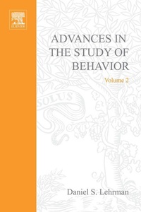 Enlarge image Cover: Advances in the Study of Behavior - Academic Press
