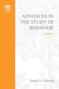 Enlarge image Cover: Advances in the Study of Behavior - Academic Press