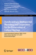 Cover: Trandisciplinary Multispectral Modelling and Cooperation for the Preservation of Cultural Heritage - Springer
